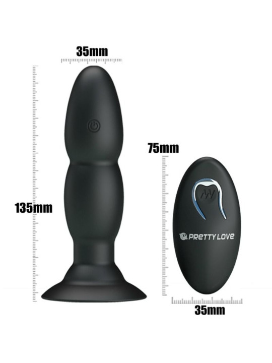 PRETTY LOVE - PLUG VIBRADOR Y ROTACIÓN POR CONTROL REMOTO