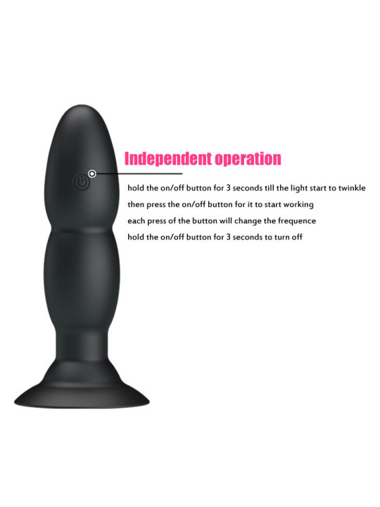PRETTY LOVE - PLUG VIBRADOR Y ROTACIÓN POR CONTROL REMOTO
