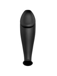 PRETTY LOVE - PLUG ANAL SILICONA FORMA PENE Y 12 MODOS VIBRACIÓN NEGRO