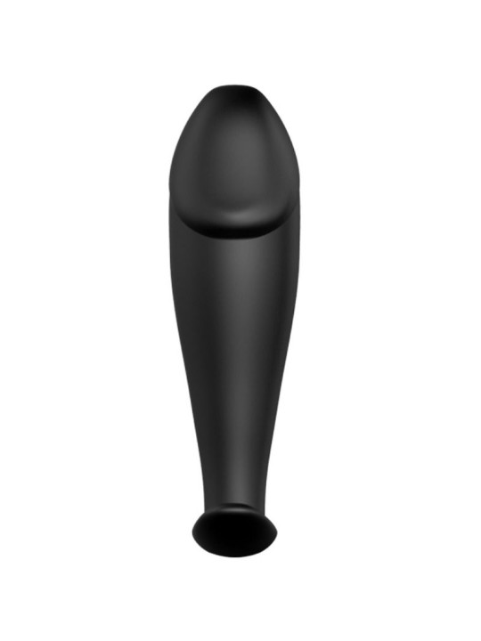 PRETTY LOVE - PLUG ANAL SILICONA FORMA PENE Y 12 MODOS VIBRACIÓN NEGRO