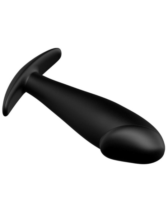 PRETTY LOVE - PLUG ANAL SILICONA FORMA PENE Y 12 MODOS VIBRACIÓN NEGRO