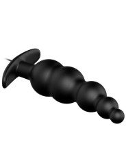 PRETTY LOVE - PLUG ANAL SILICONA ESTIMULACIÓN EXTRA Y 12 MODOS VIBRACIÓN NEGRO CONTROL REMOTO