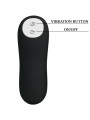 PRETTY LOVE - PLUG ANAL SILICONA ESTIMULACIÓN EXTRA Y 12 MODOS VIBRACIÓN NEGRO CONTROL REMOTO