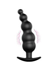 PRETTY LOVE - PLUG ANAL SILICONA ESTIMULACIÓN EXTRA Y 12 MODOS VIBRACIÓN NEGRO CONTROL REMOTO