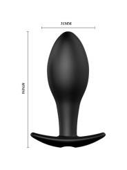 PRETTY LOVE - PLUG ANAL SILICONA FORMA ANCLA 12 MODOS VIBRACIÓN NEGRO