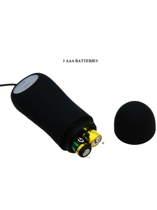 PRETTY LOVE - PLUG ANAL SILICONA FORMA ANCLA 12 MODOS VIBRACIÓN NEGRO