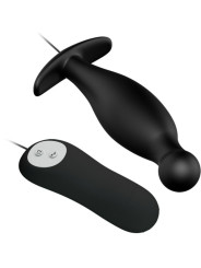 PRETTY LOVE - PLUG ANAL SILICONA 12 MODOS VIBRACIÓN NEGRO