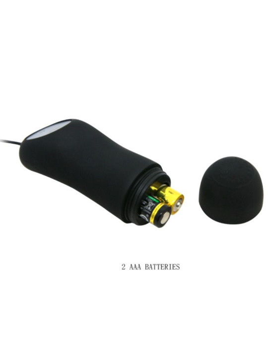 PRETTY LOVE - PLUG ANAL SILICONA 12 MODOS VIBRACIÓN NEGRO