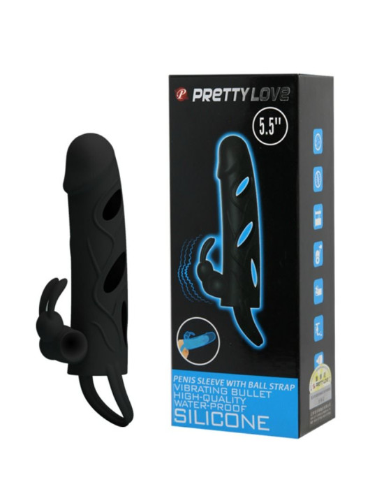 PRETTY LOVE - FUNDA SILICONA CON VIBRACIÓN 14 CM 1.0