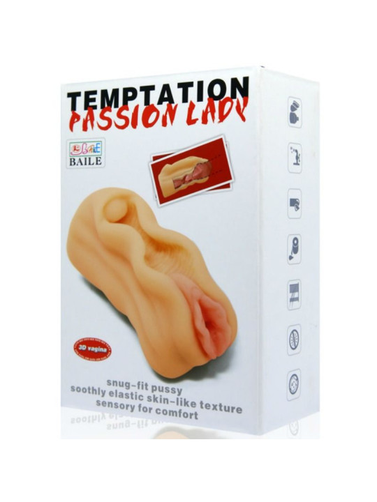 BAILE - MINI MASTURBADOR MASCULINO DISEÑO LABIOS VAGINA