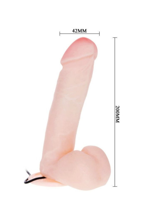 BAILE - DILDO REALÍSTICO CON VIBRACIÓN Y ROTACIÓN 20 CM