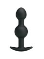 PRETTY LOVE - BOLAS ANALES SILICONA ESTIMULACION ESPECIAL 10.3 CM NEGRO