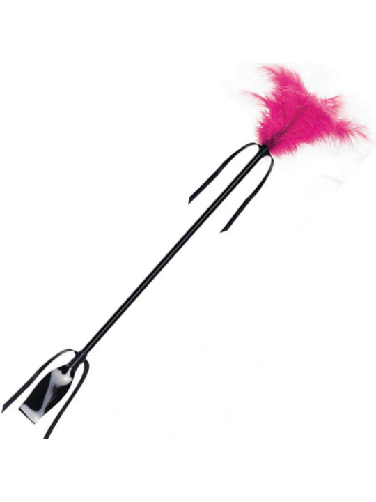 SECRETPLAY - FUSTA & PLUMA NEGRO Y FUCSIA