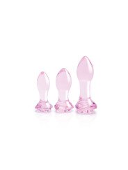 Plug Anal Dream Toys Glaze Rosa 3 Piezas