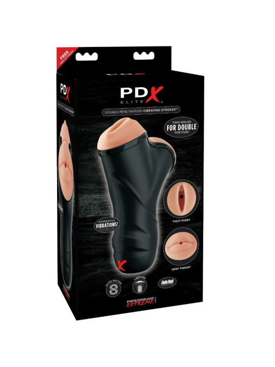 PDX ELITE - MASTURBADOR MASCULINO DOBLE BOCA Y VAGINA