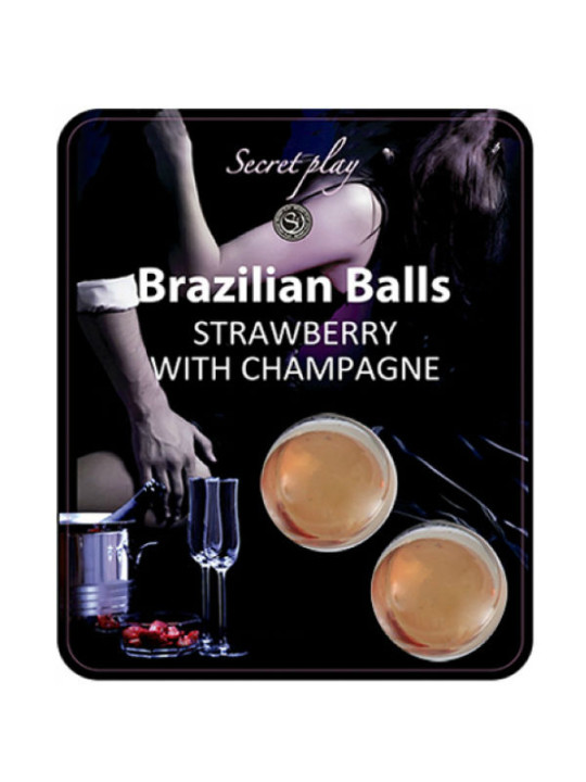 SECRETPLAY - SET 2 BRAZILIAN BALLS FRESAS CON CAVA