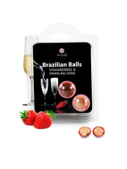 SECRETPLAY - SET 2 BRAZILIAN BALLS FRESAS CON CAVA