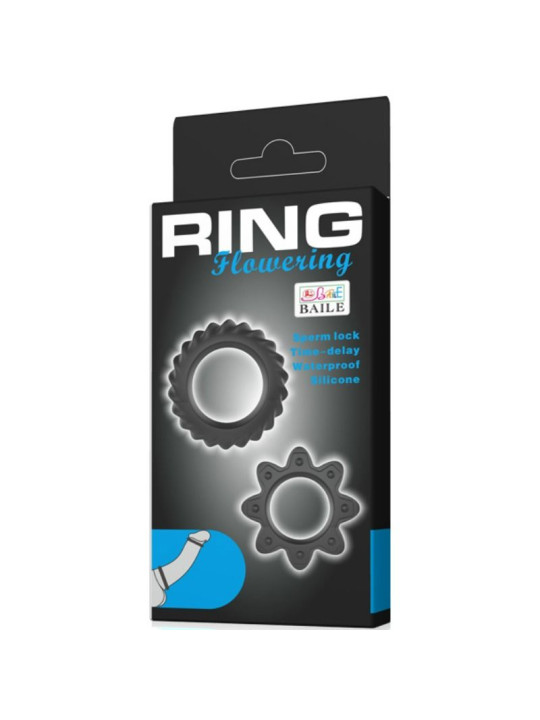 BAILE - KIT 2 ANILLOS SILICONA RING FLOWERING