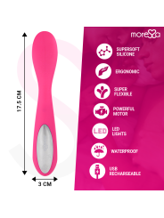 MORESSA - DRUSO MASAJEADOR DUO PUNTO G Y SUERO PELVICO PREMIUM SILICONE RECARGABLE