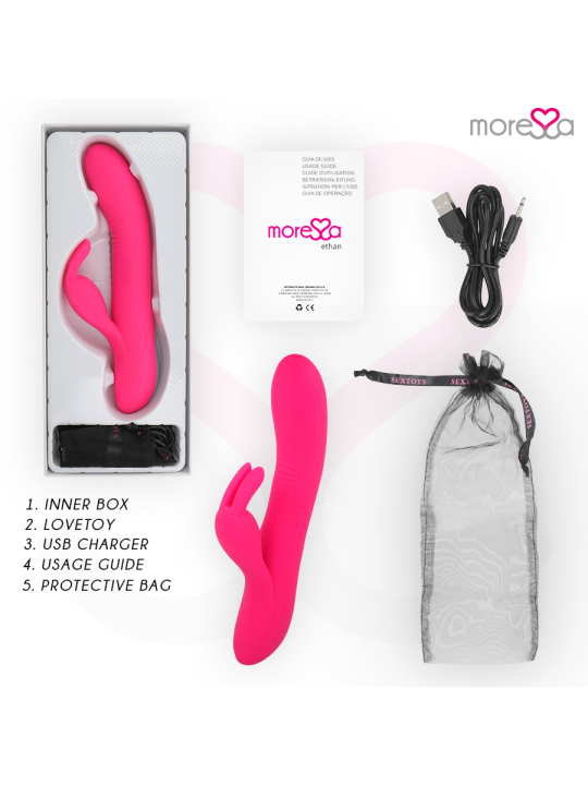 MORESSA - ETHAN EFECTO WAVE MAS POTENTE VIBRACIÓN PREMIUM SILICONE RECARGABLE