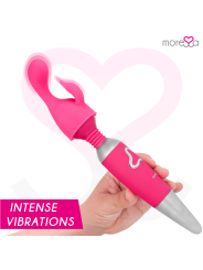 MORESSA - ODILON WAND POTENTE MOTOR MAS DOS CABEZALES PREMIUM SILICONE RECARGABLE
