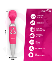 MORESSA - ODILON WAND POTENTE MOTOR MAS DOS CABEZALES PREMIUM SILICONE RECARGABLE
