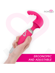 MORESSA - ODILON WAND POTENTE MOTOR MAS DOS CABEZALES PREMIUM SILICONE RECARGABLE