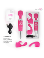 MORESSA - ODILON WAND POTENTE MOTOR MAS DOS CABEZALES PREMIUM SILICONE RECARGABLE