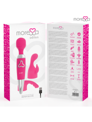 MORESSA - ODILON WAND POTENTE MOTOR MAS DOS CABEZALES PREMIUM SILICONE RECARGABLE