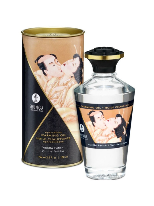 SHUNGA - ACEITE MASAJE EFECTO CALOR SABOR VAINILLA 100 ML