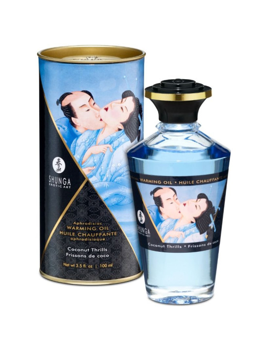 SHUNGA - ACEITE MASAJE EFECTO CALOR SABOR COCO 100 ML
