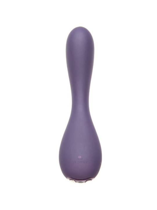 Vibrador punto G Je Joue Uma morado de frente, forma de gota con cuello estrecho y logo Je Joue