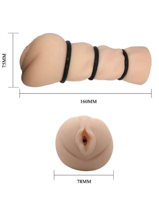 CRAZY BULL - VAGINA MASTURBADOR CON ANILLOS