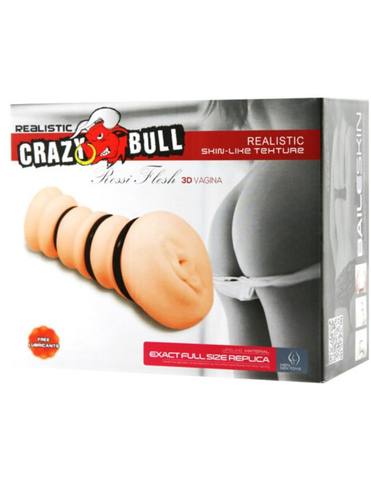 CRAZY BULL - MASTURBADOR CON ANILLOS MODELO VAGINA 2