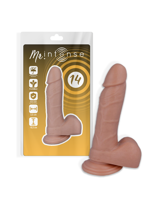 MR INTENSE - 14 PENE REALÍSTICO 18.5 CM -O- 3.8 CM