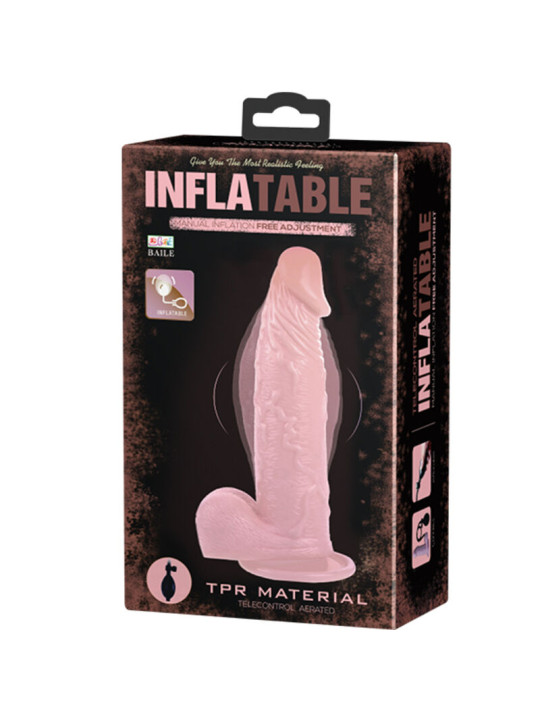 BAILE - INFLATABLE DILDO HINCHABLE REALÍSTICO CON VENTOSA 15 CM