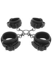 FETISH SUBMISSIVE - SET ESPOSAS MANOS Y TOBILLOS CON FORRO DE NEOPRENO