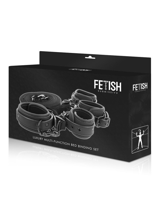 FETISH SUBMISSIVE - SET DE ESPOSAS Y ATADURAS CON FORRO DE NEOPRENO