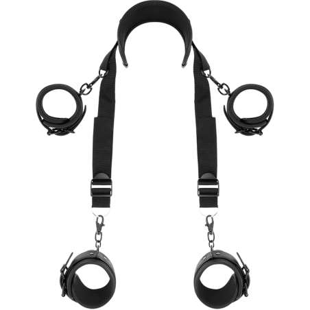 FETISH SUBMISSIVE - POSICIÓN MASTER CON 4 ESPOSAS CON FORRO DE NEOPRENO