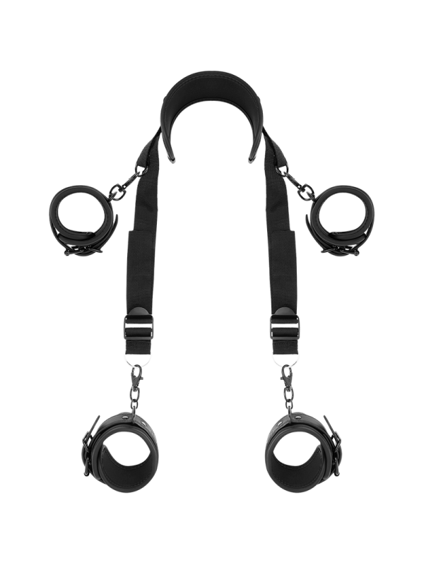FETISH SUBMISSIVE - POSICIÓN MASTER CON 4 ESPOSAS CON FORRO DE NEOPRENO