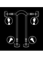 FETISH SUBMISSIVE - POSICIÓN MASTER CON 4 ESPOSAS CON FORRO DE NEOPRENO