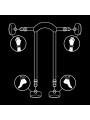 FETISH SUBMISSIVE - POSICIÓN MASTER CON 4 ESPOSAS CON FORRO DE NEOPRENO
