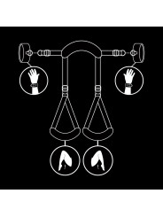 FETISH SUBMISSIVE - POSICIÓN PIERNAS ABIERTAS CON ESPOSAS CON FORRO DE NEOPRENO