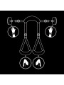 FETISH SUBMISSIVE - POSICIÓN PIERNAS ABIERTAS CON ESPOSAS CON FORRO DE NEOPRENO