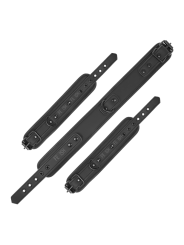 FETISH SUBMISSIVE - COLLAR Y ESPOSAS CUERO VEGANO CON FORRO DE NEOPRENO