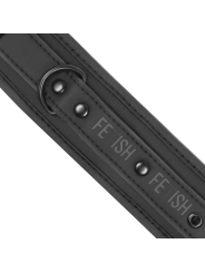 FETISH SUBMISSIVE - COLLAR Y ESPOSAS CUERO VEGANO CON FORRO DE NEOPRENO