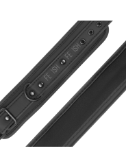 FETISH SUBMISSIVE - COLLAR Y ESPOSAS CUERO VEGANO CON FORRO DE NEOPRENO