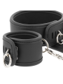 FETISH SUBMISSIVE - COLLAR Y ESPOSAS CUERO VEGANO CON FORRO DE NEOPRENO