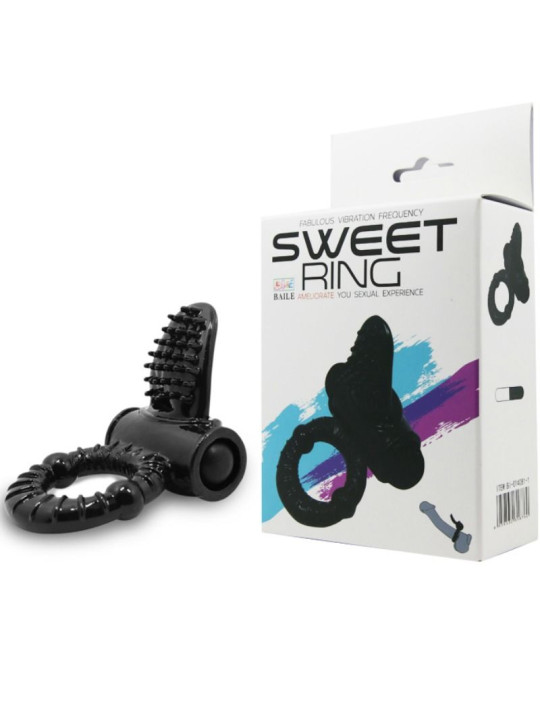 BAILE - SWEET RING ANILLO VIBRADOR CON RABBIT TEXTURADO