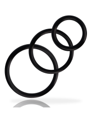 ADDICTED TOYS - SET ANILLOS PENE NEGRO